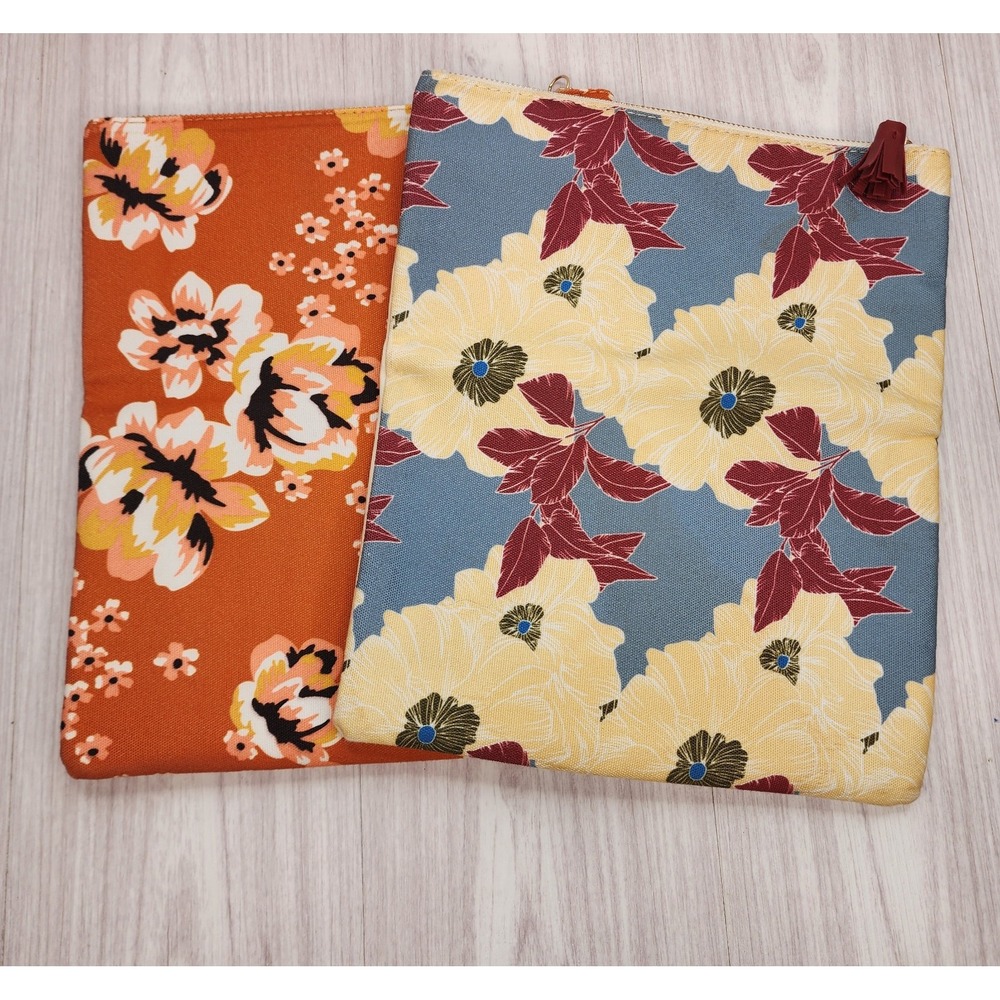 Rachel Pally Multicolored Floral Tablet Computer Case Bag 2 Pieces Zipper Cute